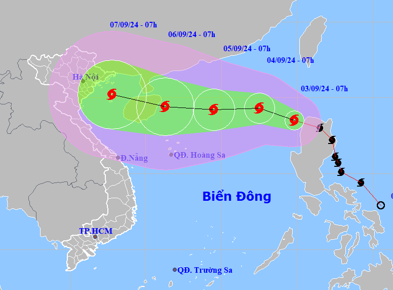 Bão YAGI vào Biển Đông, giật tới cấp 16, diễn biến rất khó lường ảnh 1