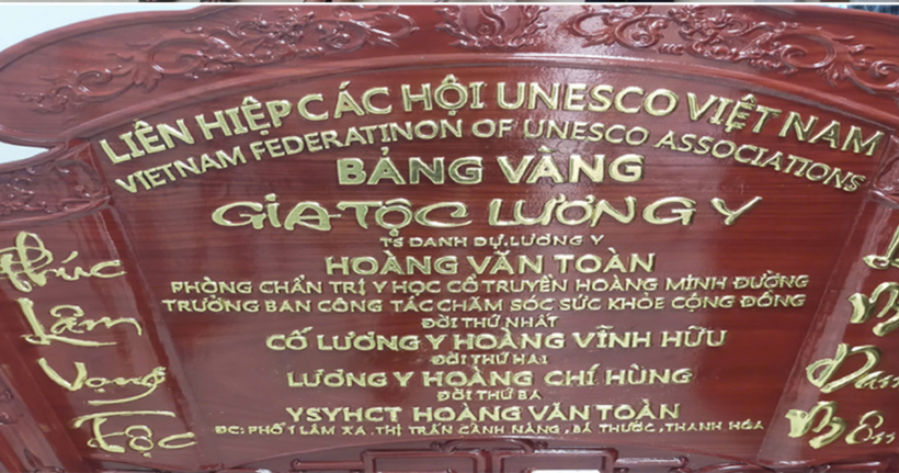Biển hiệu của phòng chẩn trị y học cổ truyền Hoàng Minh Đường . (Ảnh: Công an Thanh Hóa)