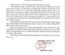 Bệnh viện Sản – Nhi Quảng Ninh thông tin về vụ việc người lao động tử vong