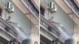 Công an vào cuộc vụ người đàn ông liên tục xịt nước vào thợ tháo dỡ công trình gây bức xúc